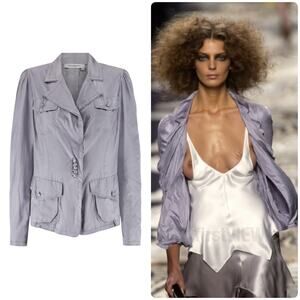Tom Ford for YVES SAINT LAURENT 2004 (YSL) Runway Jacket Lilac/Grey Size F38